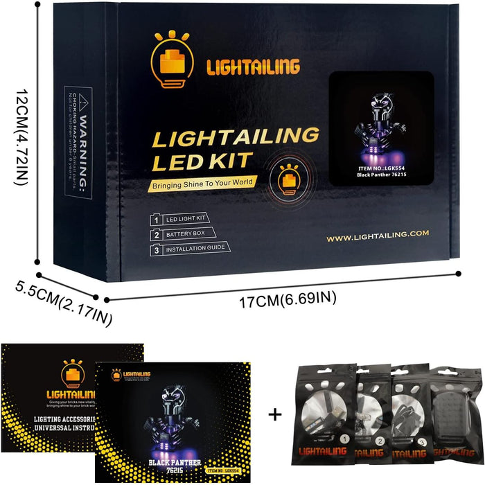 Lightailing LED Light Set for LEGO 76215 Black Panther