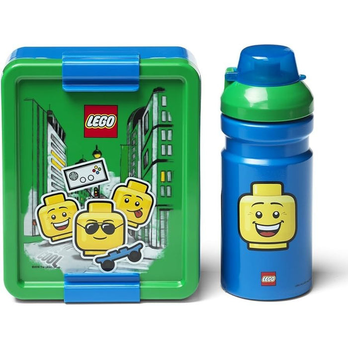 LEGO Iconic Lunch Set - Bottle and Lunchbox Bright Blue