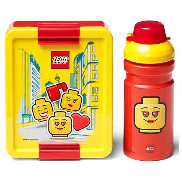 LEGO Iconic Lunch Set - Bottle and Lunchbox Bright Red