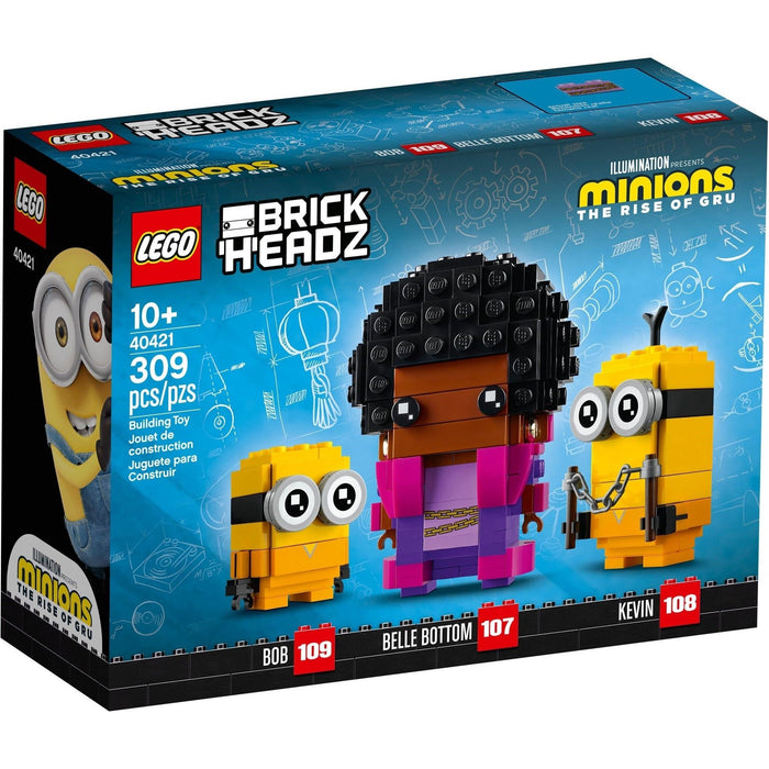 LEGO Minions Brickheadz 40421 Number 107, 108 & 109 - Belle Bottom, Kevin & Bob