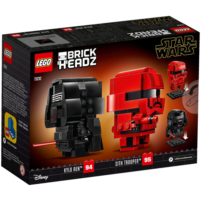 LEGO Star Wars Brickheadz 75232 Number 94 & 95 - Kylo Ren & Sith Trooper