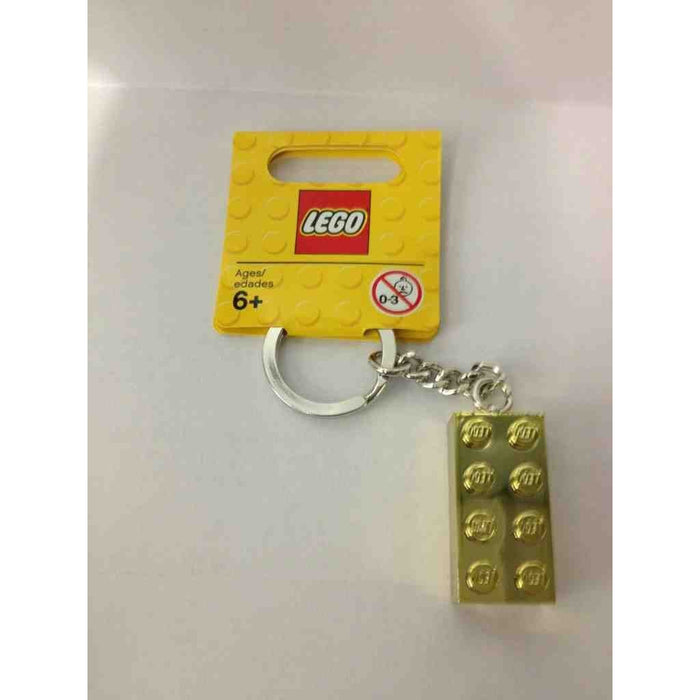 Construction Toys - Lego 850808 Gold 2x4 Brick Keychain